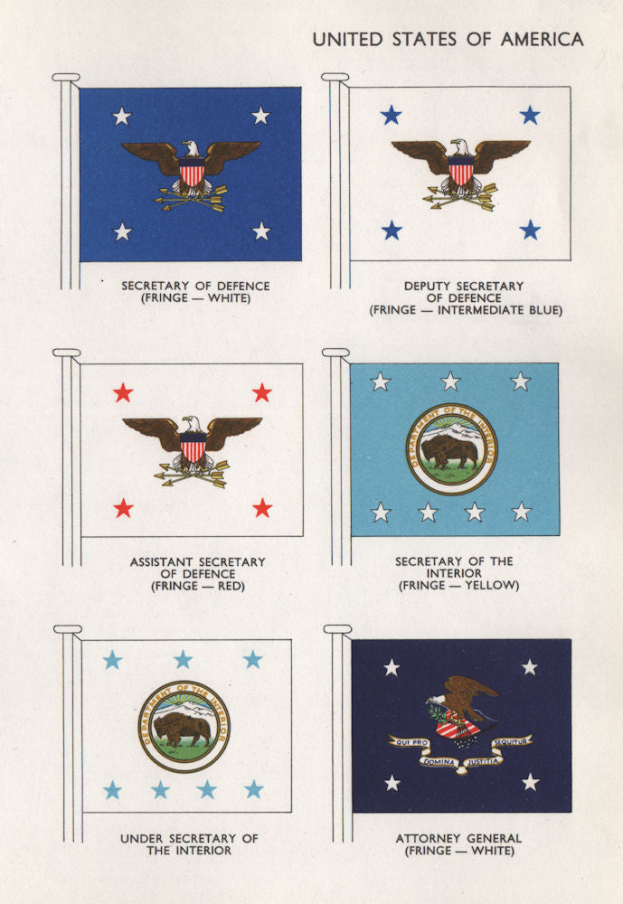 USA FLAGS. Secretary of Defence. Secretary of Interior. Attorney General 1958